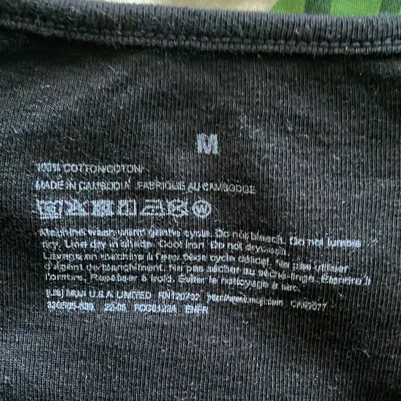 MUJI black ribbed French sleeve tshirt - Picture 2 of 2